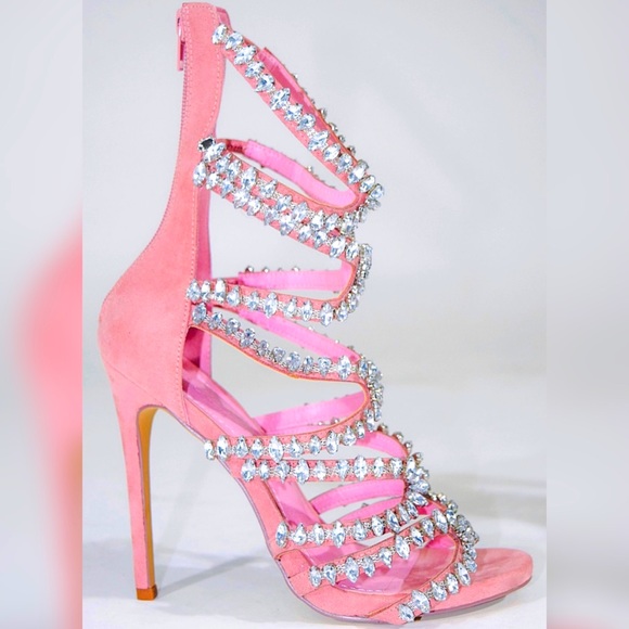 Jesse Open Toe Studded Heels - Picture 2 of 2